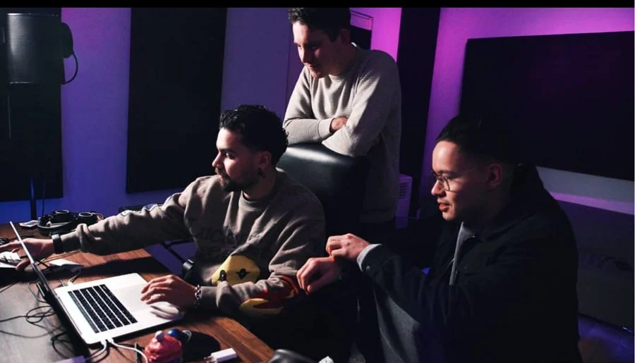 THRIFT$TORE producers in their Amsterdam studio