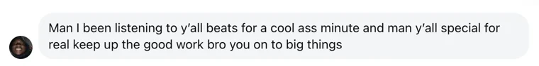 Instagram DM: y'all special for real, you on to big things