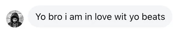 Instagram DM: in love with your beats